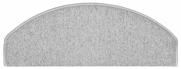 Schodové rohože 15 ks 65 x 24 x 4 cm světle šedé, půlkulaté, velké 322371