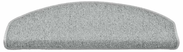 Schodové rohože 15 ks 65 x 24 x 4 cm světle šedé, půlkulaté, velké 322371
