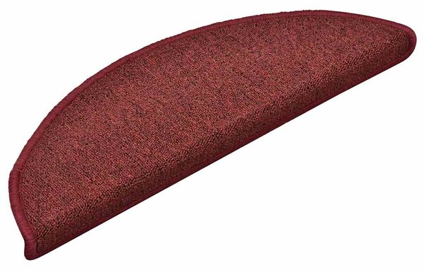 Schodové rohože 15 ks 56 x 17 x 3 cm bordó půlkulaté 322372
