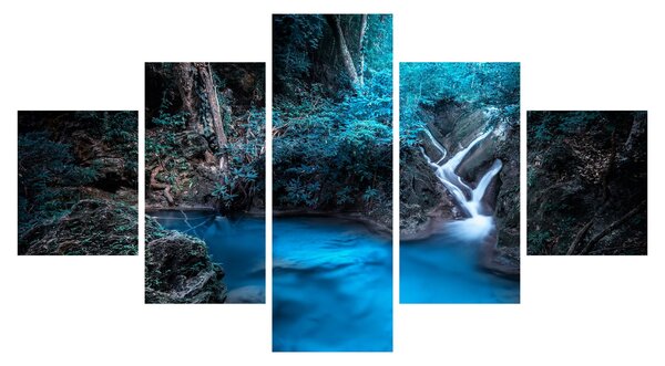 Obraz - Magická noc v tropickém lese (125x70 cm)