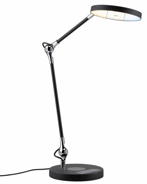 PAULMANN LED stolní lampa na psací stůl Numis CCT 11W černá