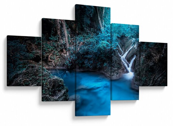 Obraz - Magická noc v tropickém lese (125x70 cm)
