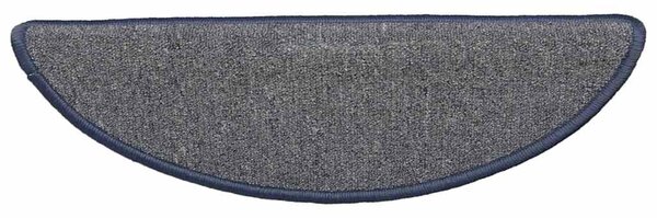 Schodové rohože 15 ks 56 x 17 x 3 cm světle šedé a modré, půlkulaté 322374