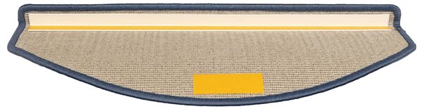 Schodové rohože 15 ks 65 x 24 x 4 cm světle šedo-modré, půlkulaté, velké 322375