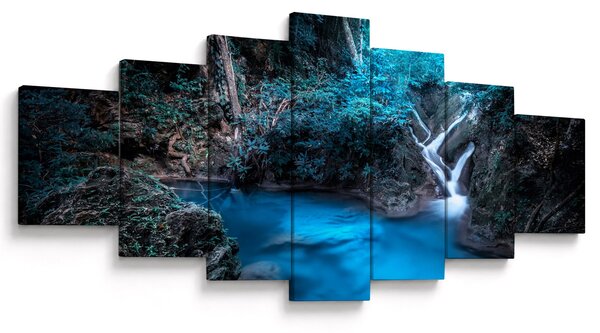 Obraz - Magická noc v tropickém lese (210x100 cm)