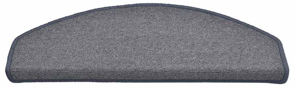 Schodové rohože 15 ks 65 x 24 x 4 cm světle šedo-modré, půlkulaté, velké 322375