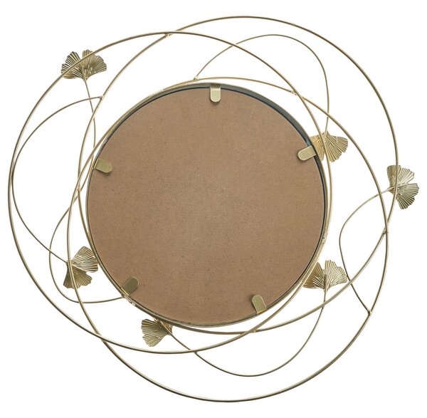 Zrcadlo ANGLET 46 cm 49 cm Kov Zlatá