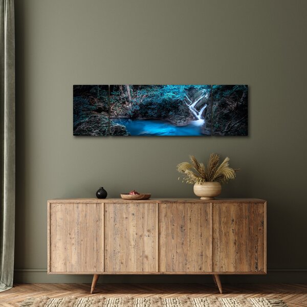 Obraz - Magická noc v tropickém lese (170x50 cm)