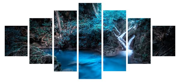 Obraz - Magická noc v tropickém lese (210x100 cm)