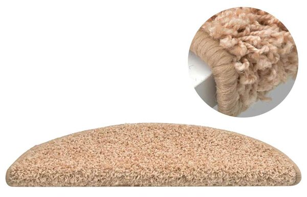 Schodové rohože 15 ks 56 x 17 x 3 cm zlaté půlkulaté 322378