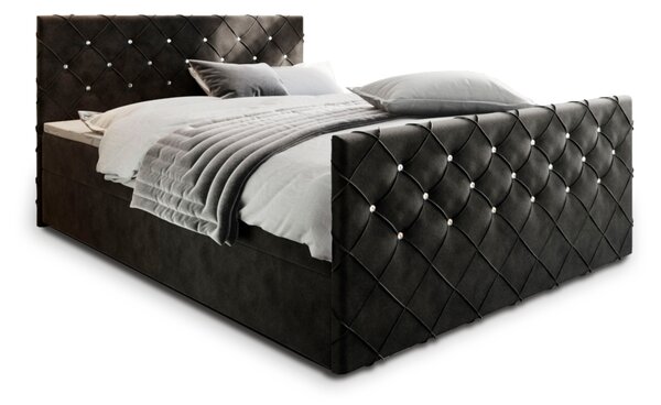 Čalouněná postel boxspring MINDY, 160x200, magic velvet 2219