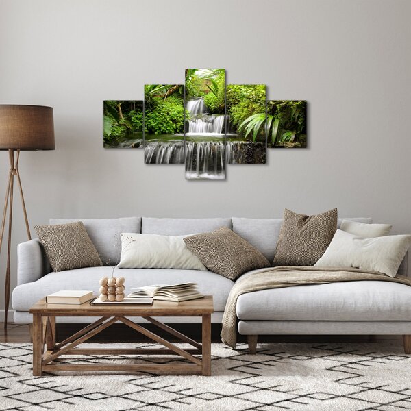 Obraz - Vodopád v deštném lese (125x70 cm)