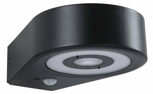 PAULMANN LED venkovní nástěnné svítidlo Silma pohybové čidlo IP44 65x186mm 3000K 5,5 / 1x0,7W 230V antracit hliník