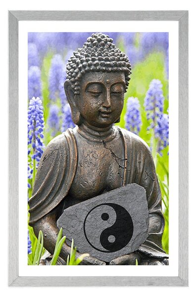 Plakát s paspartou jin a jang Buddha