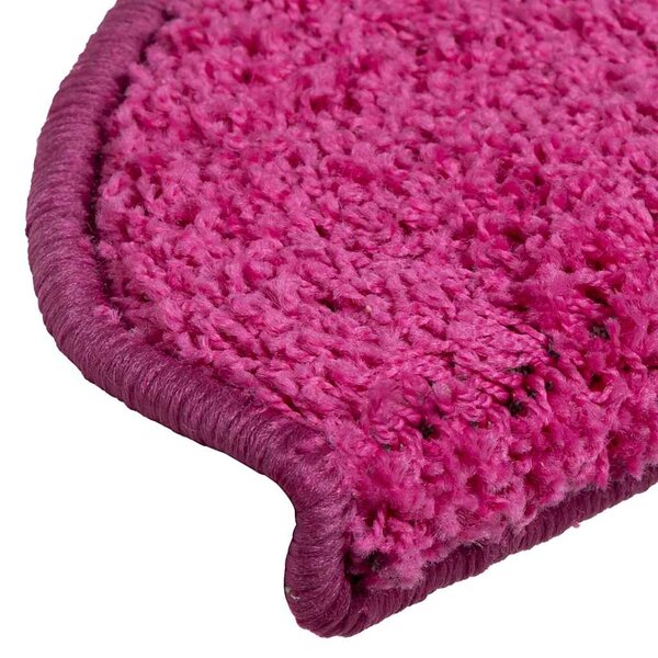 Schodové rohože 15 ks 65 x 21 x 4 cm růžové, půlkulaté, velké 322381