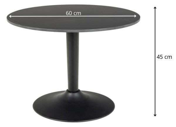 Actona Konferenční stolek Malta 60 cm černý