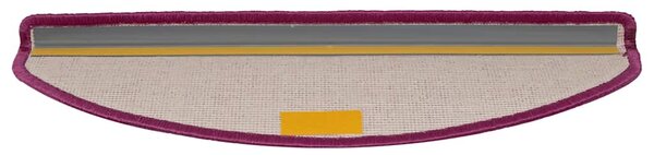 Schodové rohože 15 ks 65 x 21 x 4 cm růžové, půlkulaté, velké 322381