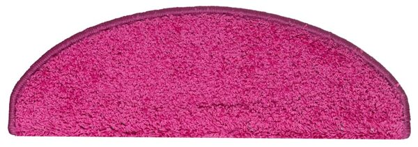 Schodové rohože 15 ks 65 x 21 x 4 cm růžové, půlkulaté, velké 322381