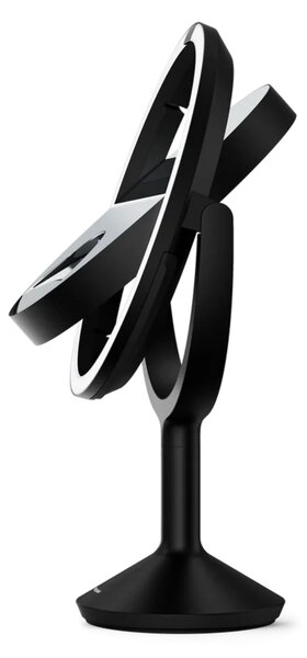 Simplehuman kosmetické zrcátko Sensor TRIO MAX, DUAL LED osvětlení, 1/5/10x, síťové, černé