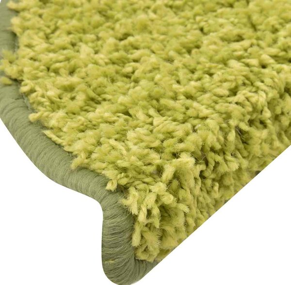 Kobercové nášlapy na schody 15 ks zelené 56 x 17 x 3 cm 322382