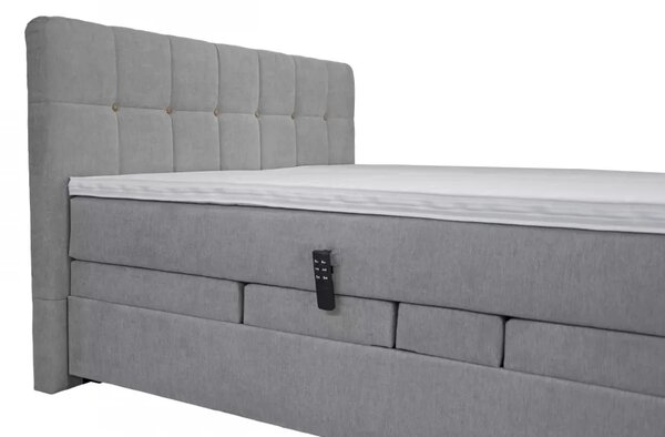 Postel boxspring s elektr.polohováním Stella 180x200 šedá - BLANAŘ