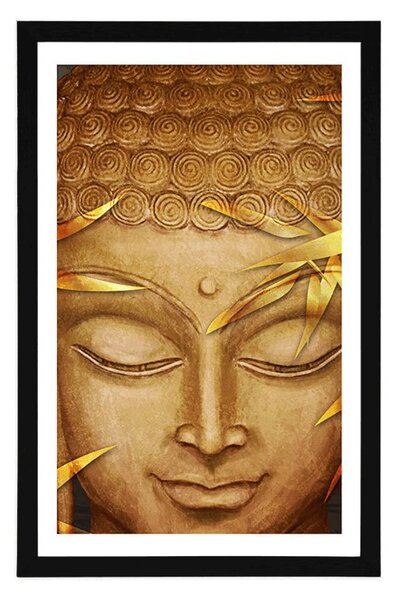 Plakát s paspartou usmívající se Buddha