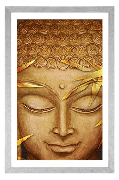 Plakát s paspartou usmívající se Buddha