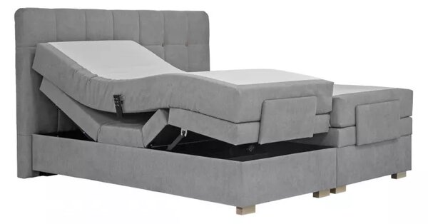 Postel boxspring s elektr.polohováním Stella 180x200 šedá - BLANAŘ