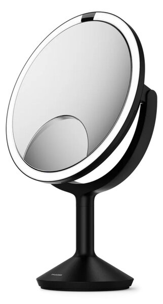 Simplehuman kosmetické zrcátko Sensor TRIO MAX, DUAL LED osvětlení, 1/5/10x, síťové, černé