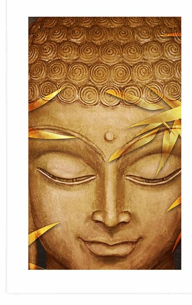 Plakát s paspartou usmívající se Buddha