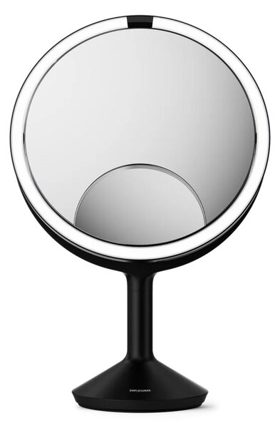 Simplehuman kosmetické zrcátko Sensor TRIO MAX, DUAL LED osvětlení, 1/5/10x, síťové, černé