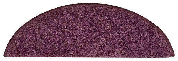 Schodové rohože 15 ks 56 x 17 x 3 cm tmavě fialové půlkulaté 322384