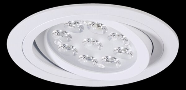 BPM Vestavné svítidlo Aluminio Blanco, bílá, 9LEDx3W, 12V 4271LED.D40.3K
