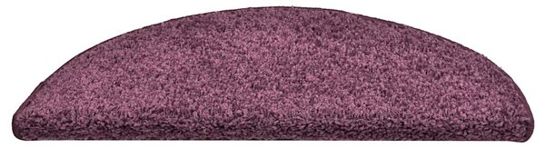 Schodové rohože 15 ks 56 x 17 x 3 cm tmavě fialové půlkulaté 322384