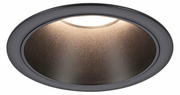 PAULMANN LED vestavné svítidlo 3-krokové-stmívatelné Cole Coin základní sada 3ks sada IP44 kruhové 88mm Coin 3x6W 230V 2700K černá