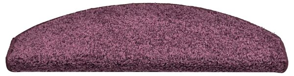 Schodové rohože 15 ks 65 x 21 x 4 cm tmavě fialové, půlkulaté, velké 322385