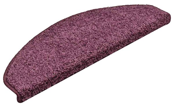 Schodové rohože 15 ks 65 x 21 x 4 cm tmavě fialové, půlkulaté, velké 322385