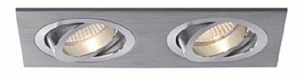 BPM Vestavné svítidlo Aluminio Plata, kartáčovaný hliník 2x50W, 12V 3012