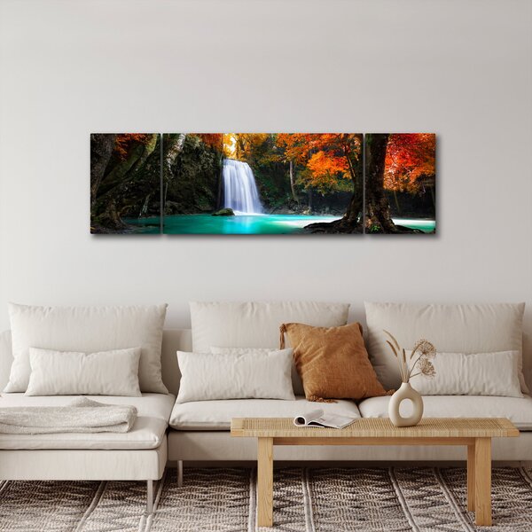Obraz - Smaragdová laguna (170x50 cm)