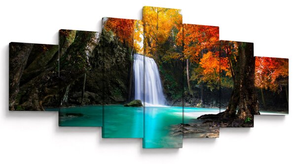 Obraz - Smaragdová laguna (210x100 cm)