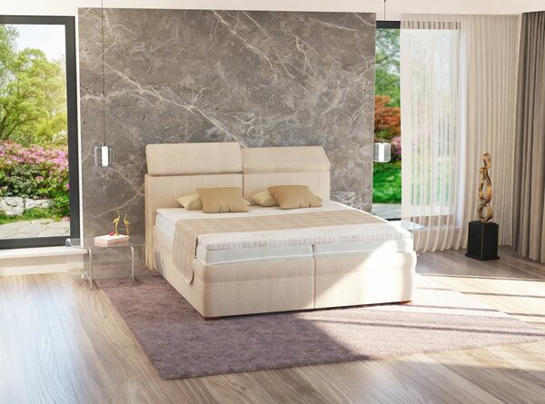 Americká postel boxspring YOGA, s úložným prostorem