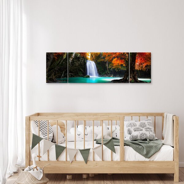 Obraz - Smaragdová laguna (170x50 cm)