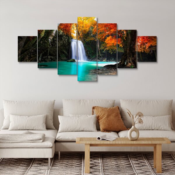 Obraz - Smaragdová laguna (210x100 cm)