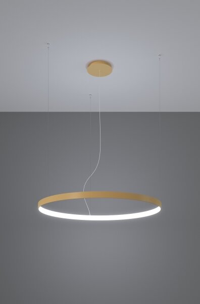 Thoro TH.217 - LED Lustr na lanku RIO LED/30W/230V CRI95 4000K pr. 55 cm zlatá