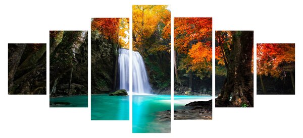 Obraz - Smaragdová laguna (210x100 cm)