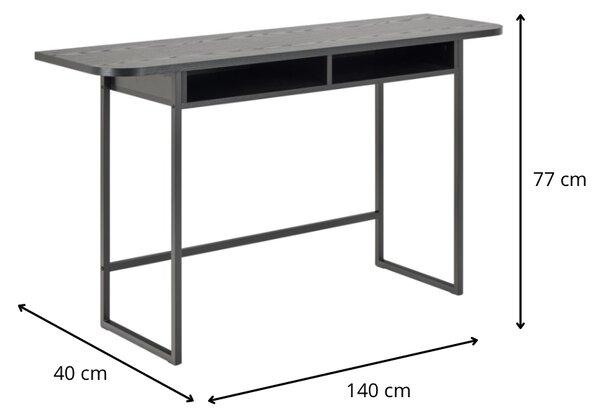 Actona Konzolový stolek Darlington 140 cm černý dub