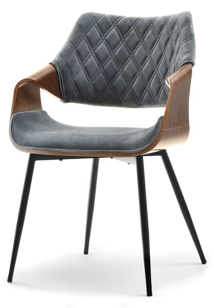 Židle Rolf K (šedá + černá). Akce -10%