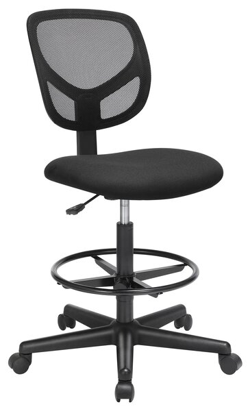 VASAGLE Kancelářská židle se síťovinou, černá