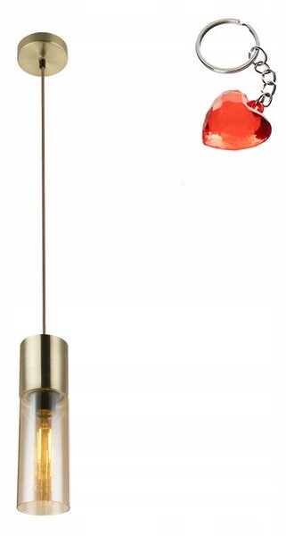 Závěsné svítidlo Annika mosazno-jantarové Globo Lighting