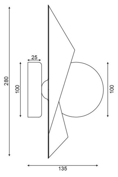 ACA Lighting Avantgarde nástěnné svítidlo HL42591W28BG